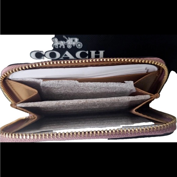 Coach Cream and Pink Floral Wallet NWOT - Picture 6 of 12